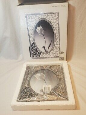 Inhabit Vtg 2006 Silver Pewter Ornate Filigree Freestanding Picture Frame Macys